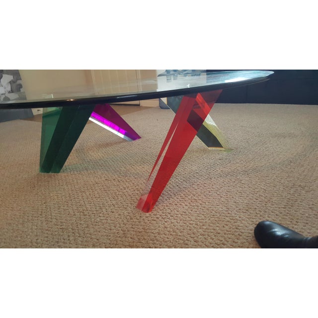 Haziza Multicolor Lucite Coffee Table Chairish