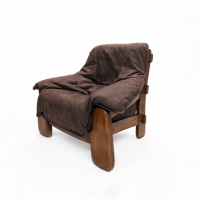 Brutalist Oak Armchair, 1970s For Sale - Image 10 of 10