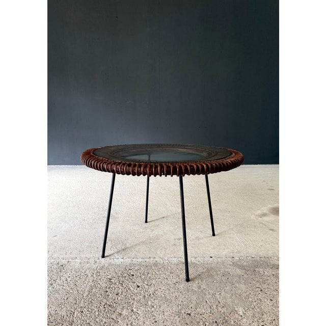 Mid-Century Modern Mid-Century Bamboo Occasional Side Table, France, 1950s For Sale - Image 3 of 17