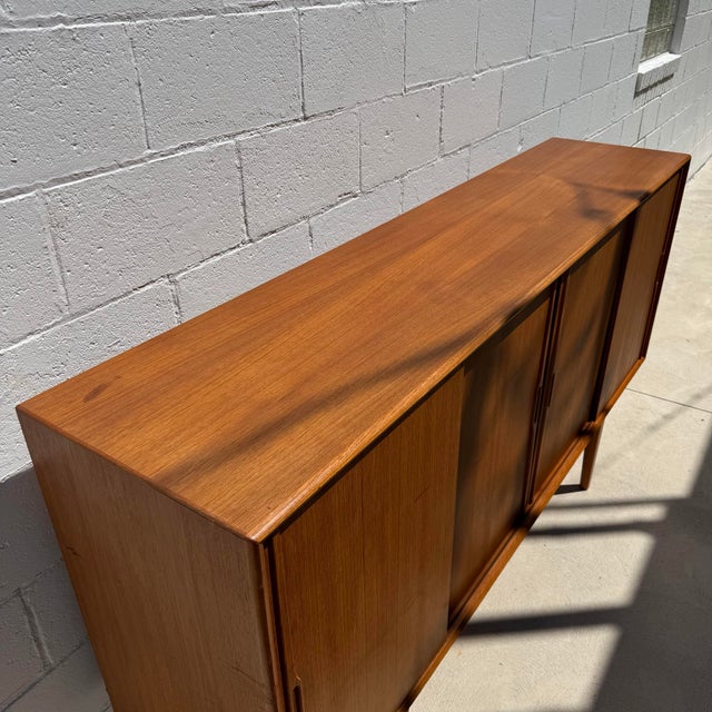 1960s 1960s Danish Modern Teak Highboard by Omann Jun Møbelfabrik, Attributed For Sale - Image 5 of 12