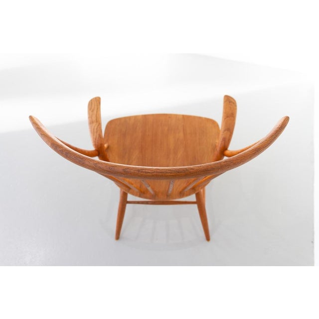 1960s Danish Modern IW2 Armchair in Oak by Niels Eilersen for Illum Wikkelsø, 1960s For Sale - Image 5 of 18