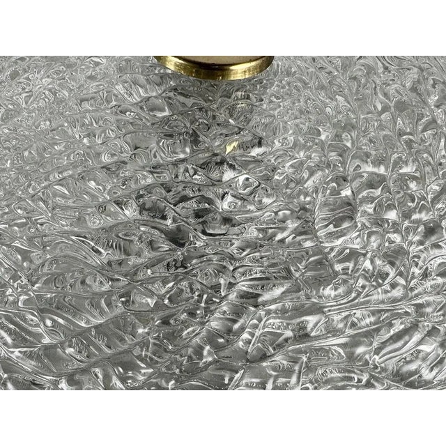 Gold Glass Flush Mounts with Gilt Brass Trims, 1970s, Set of 2 For Sale - Image 8 of 11