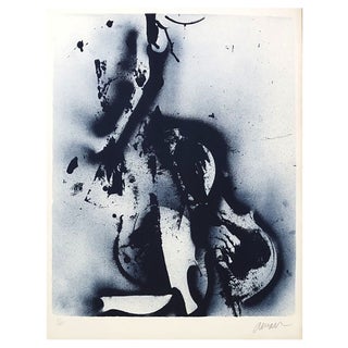Arman, Blue Violins, Original Lithograph For Sale