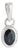 Minimalist Oval 0.6 Ct Blue Sapphire Bezel Set Solitaire Stackable Pendant in 925 Silver For Sale