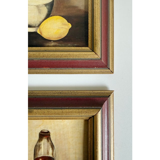 Mid 20th Century Vintage Fruit Still Life Oil Paintings, a Pair, Mid 20th Century For Sale - Image 5 of 12