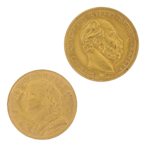 Vintage Gold Coins, Set of 2