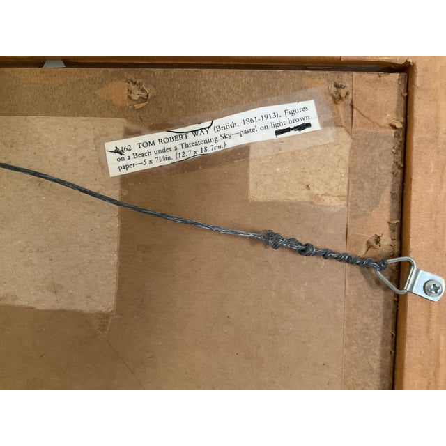 1900 - 1909 Beach Scene Pastel Tom Robert Way Attributed For Sale - Image 5 of 7