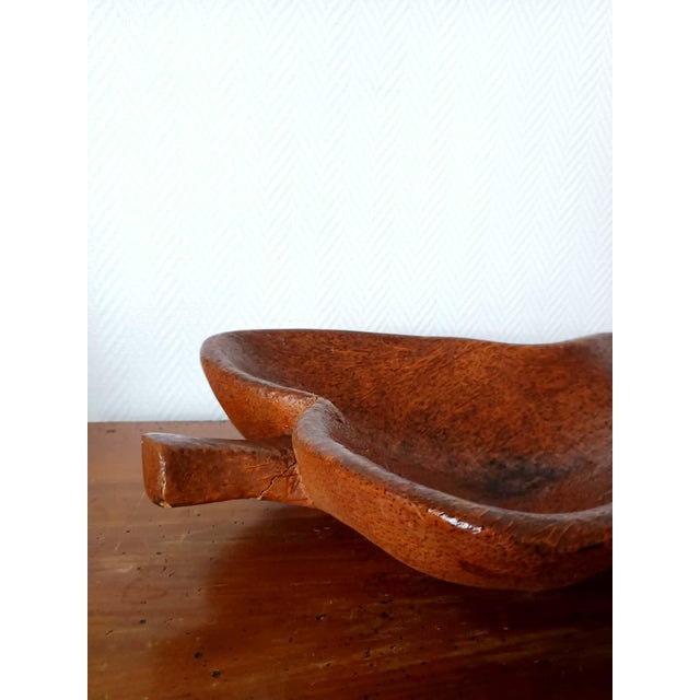 Large Brutalist Wooden Bowl, 1950s For Sale - Image 10 of 14