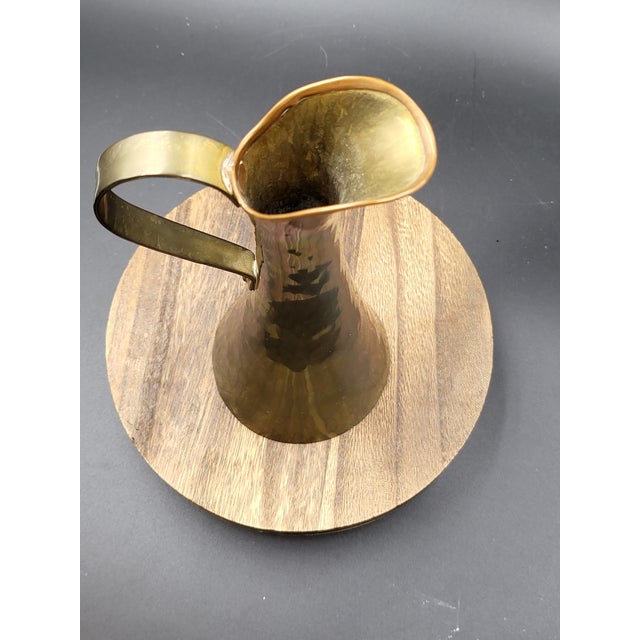 Antique Imperial Russian Hammered Brass Ewer Vase Pitcher 1880 1917 Tula Russia For Sale In Providence - Image 6 of 6