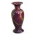 20th Century Chinese Purple Jade Carved & Polished Marble Flower Vase Urn For Sale
