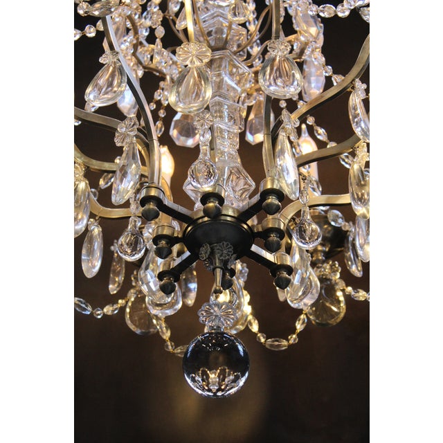 Antique Marie-Antoinette Style Chandelier in Crystal, 1890s For Sale - Image 13 of 15