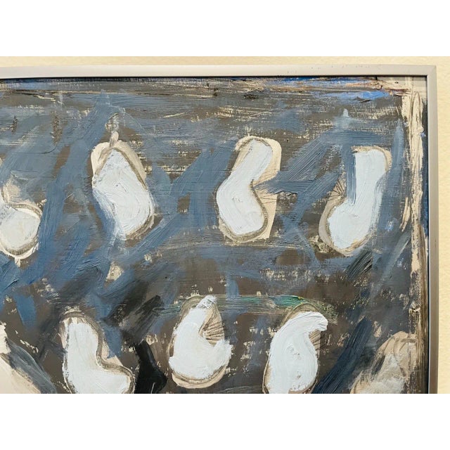 1980s California Mix Media Two Impressionist Abstract Signed Oil on Panel For Sale - Image 5 of 17