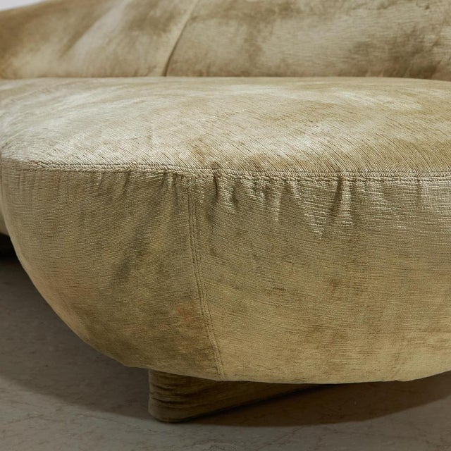 Velvet Corner Sofa by Roberto Lazzeroni for IPE Cavalli, 1990s For Sale - Image 14 of 18