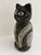 Wood Vintage Folk Art Hand-Carved Wooden Cat Sculpture – Black & White Primitive For Sale - Image 7 of 11