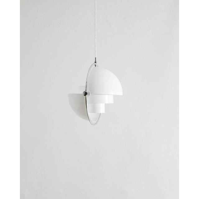 White Mid-Century Modern Danish Multi Lite Pendant Light by Louis Weisdorf for Lyfa Denmark, 1960s For Sale - Image 8 of 8