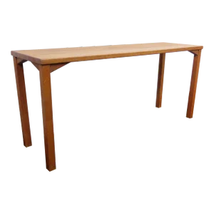 Mid Century Oak Long Narrow Library Tv Console Table 5710