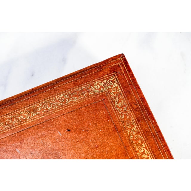 Mid-Century Modern Mid Century Vintage Wood Leather Box Dresser Desk Home Decor For Sale - Image 3 of 10