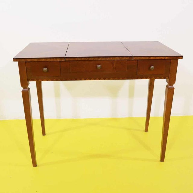 Louis XVI Inlaid Vanity with Mirror and Drawers For Sale - Image 15 of 15