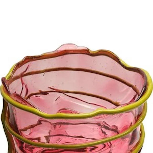 Pompitu II Vase - Clear Light Fuchsia And Matt Dust Green by Gaetano Pesce for Fish Design For Sale - Image 6 of 8