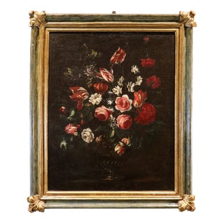 Giovanni Stanchi, Still Life with Vase of Flowers, 1680, Oil on Canvas For Sale