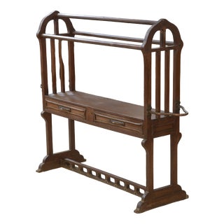 Art Nouveau Wooden Clothes Rack, 1900s For Sale