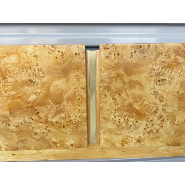 1970s 1970s Mid Century Burl Wood Queen Headboard by Thomasville For Sale - Image 5 of 11