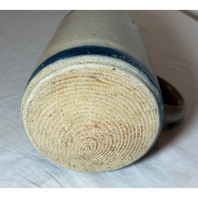 Rare Antique 19th Century Cobalt Glazed Stoneware Pottery Dining Mug Cup Jug For Sale In New York - Image 6 of 9