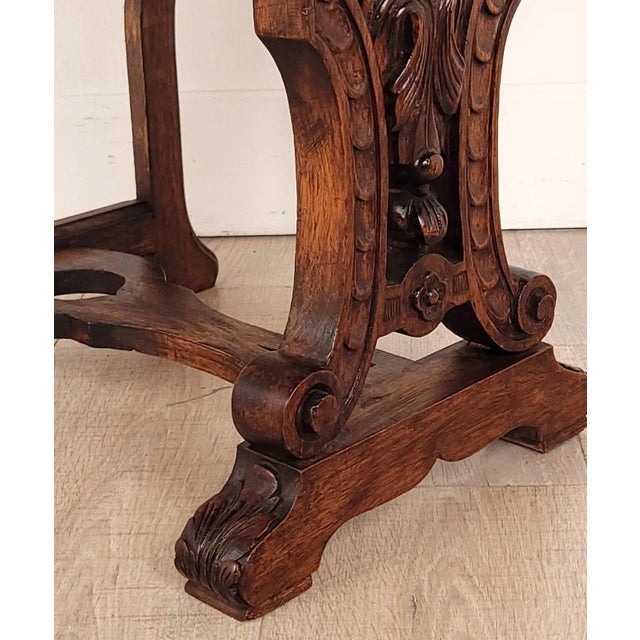 Renaissance Revival Marble Top Side Table, 1920s For Sale - Image 9 of 11