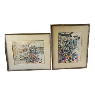 Pair of Framed Dufy Prints For Sale