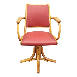 Adjustable Swivel Office Chair from Ligna, Former Czechoslovakia, 1950s For Sale