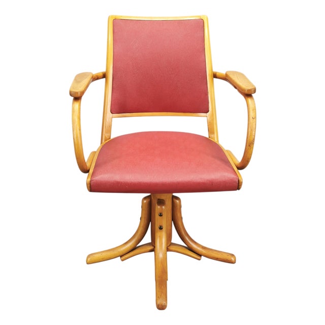 Adjustable Swivel Office Chair from Ligna, Former Czechoslovakia, 1950s For Sale