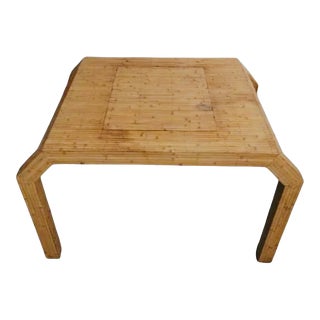 Checkers and Backgammon Mid-Century Modern Gabrielle Crespi Pencil Reed Hollywood Regency Style Game Table For Sale