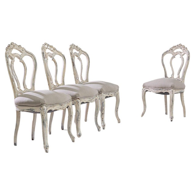 1900s Wooden Dining Chairs with Upholstered Seats - Set of 4 For Sale In Greensboro - Image 6 of 18