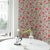 Schumacher Sample - Schumacher Mirabelle Wallpaper in Cherry & Blush For Sale - Image 4 of 5
