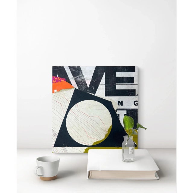 2020s William Finlayson Jr. Original Abstract Mixed Media Painting “Behave” 2022 For Sale - Image 5 of 7