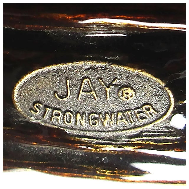 Contemporary Set of 6 Rare Vintage Jay Strongwater "Enchanted Acorn" Enameled Napkin Rings For Sale - Image 3 of 13