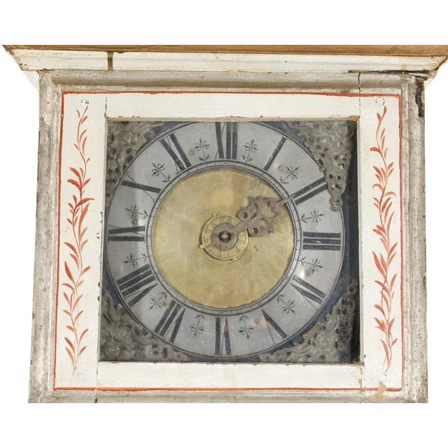 White Swedish Grandfather Clock, 1790s For Sale - Image 8 of 13