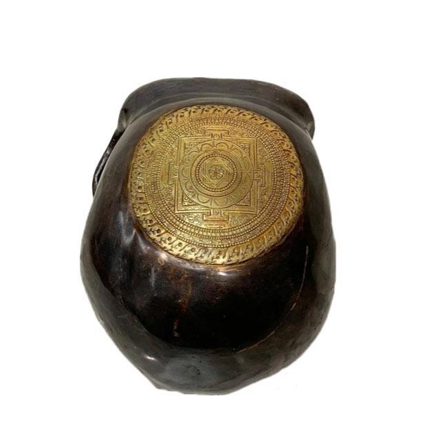 Early 21st Century Contemporary Tibetan Bronze Skull For Sale - Image 5 of 7