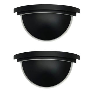 Spanish Black Metal Wall Sconces from Estiluz, Barcelona, 1980s, Set of 2 For Sale