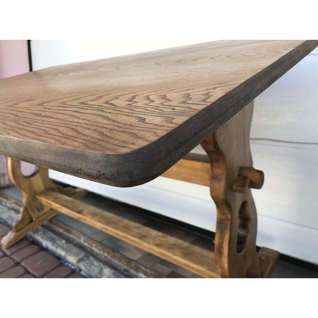 Oak Veneer and OSB Dining Table, 1970s For Sale - Image 18 of 18