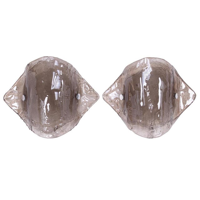 Large Smoke Murano Glass Wall Lights from Kalmar, 1960s, Set of 2 For Sale - Image 10 of 13