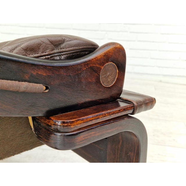 Brown Leather Lounge Chair by Ake Fribytter for Nelo Sweden, 1970s For Sale - Image 14 of 18