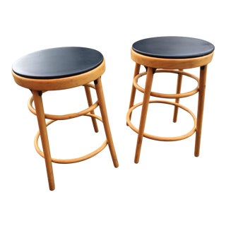 Mid-Century Modern Bentwood Bar Stools by Radomsko - A Pair For Sale