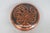 Leiva Chile Handcrafted Circular Copper Trinket Box Etched Rooster Motif 4855b For Sale In Miami - Image 6 of 14