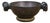 Vintage Hammered Brass Rams Bust Head Centerpiece Bowl 18" For Sale