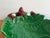 Lovely deep green majolica leaf form bowl with strawberries in relief, made in Italy. Please see condition details noted....