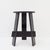 Mid-Century Modern Vintage Black-Stained Wooden Tripod Stool with Tenon Joints For Sale - Image 3 of 13