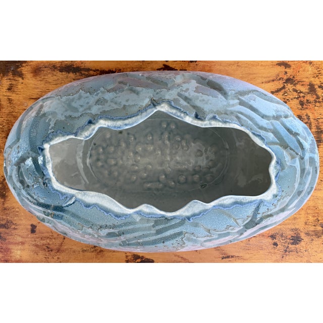 Tony Evans Large Tony Evans Signed and Numbered Studio Pottery Raku Centerpiece Bowl For Sale - Image 4 of 11