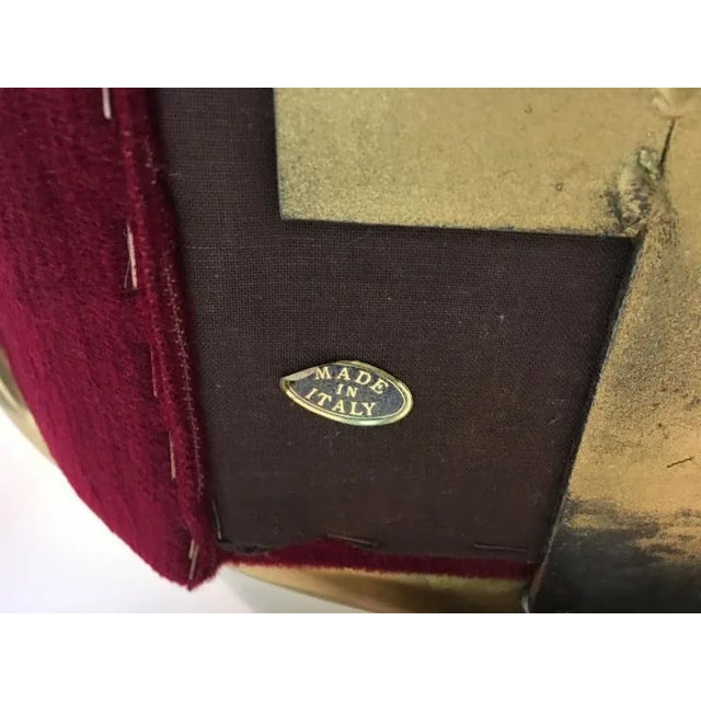 Metal Italian Polished Brass Vanity Stool in the Manner of Gio Ponti For Sale - Image 7 of 8