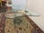 Metal Post Modern Tempered Glass Dining Room Table For Sale - Image 7 of 12